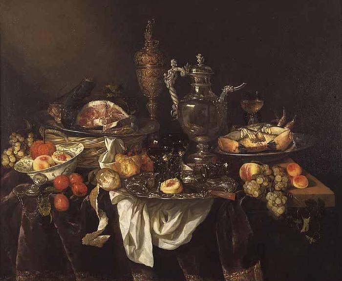 Abraham van Beijeren Banquet still life. Germany oil painting art